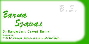 barna szavai business card