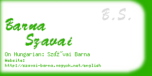 barna szavai business card